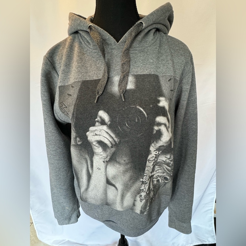 Urban Heritage grey print hoodie Small